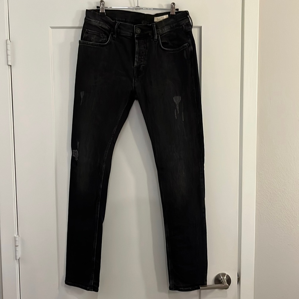 All Saints Cigarette Black Jeans. Waist size 32.